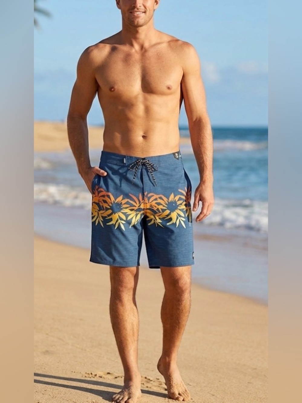 NWT!! Men's Quiksilver 19'' Highline Choppa True Navy Boardshorts Size 32